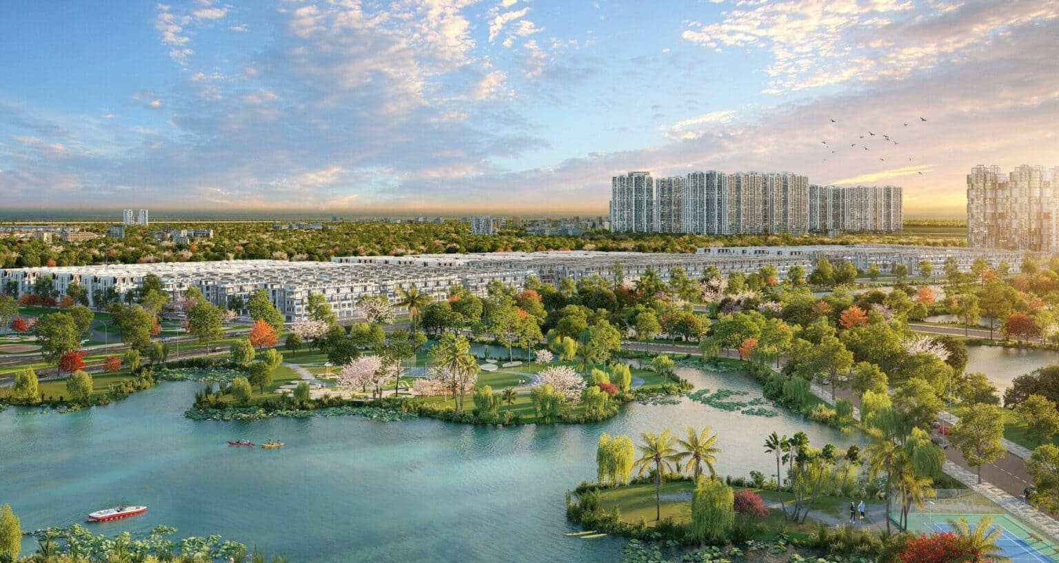 Toàn cảnh Forestia Lake bên hồ nước trong xanh