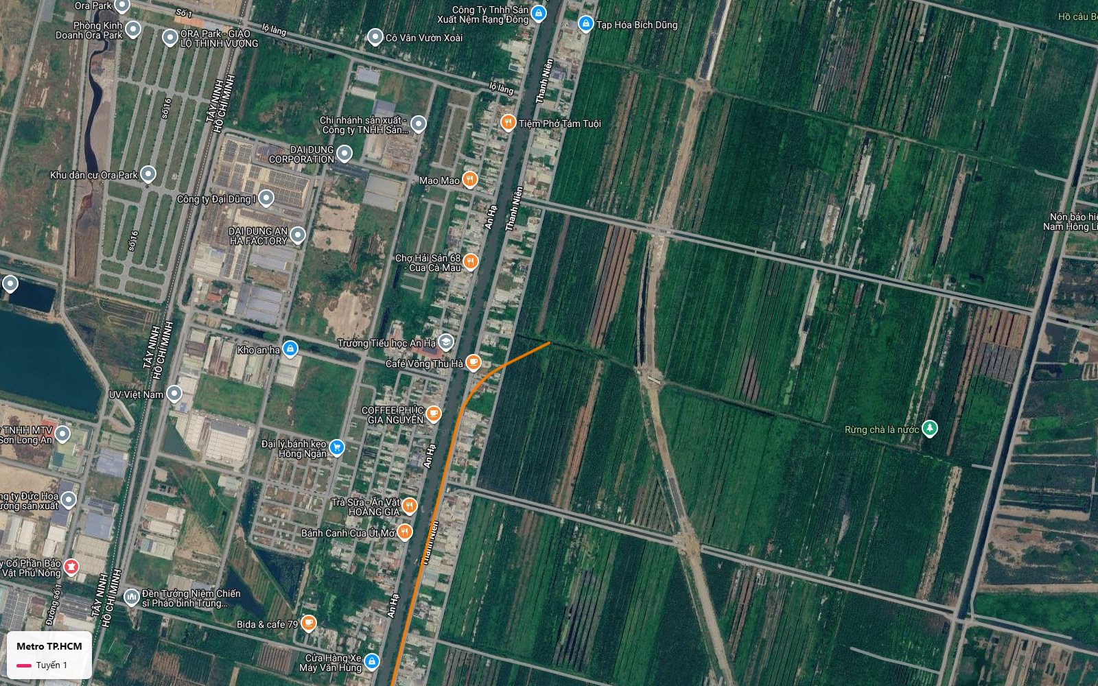 Hướng tuyến metro số 1 TP.HCM chạy từ tây sang đông thành phố