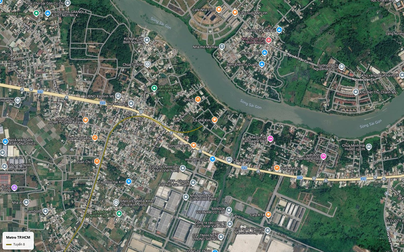 Hướng tuyến metro số 8 TP.HCM theo trục bắc – nam và đường xương sống