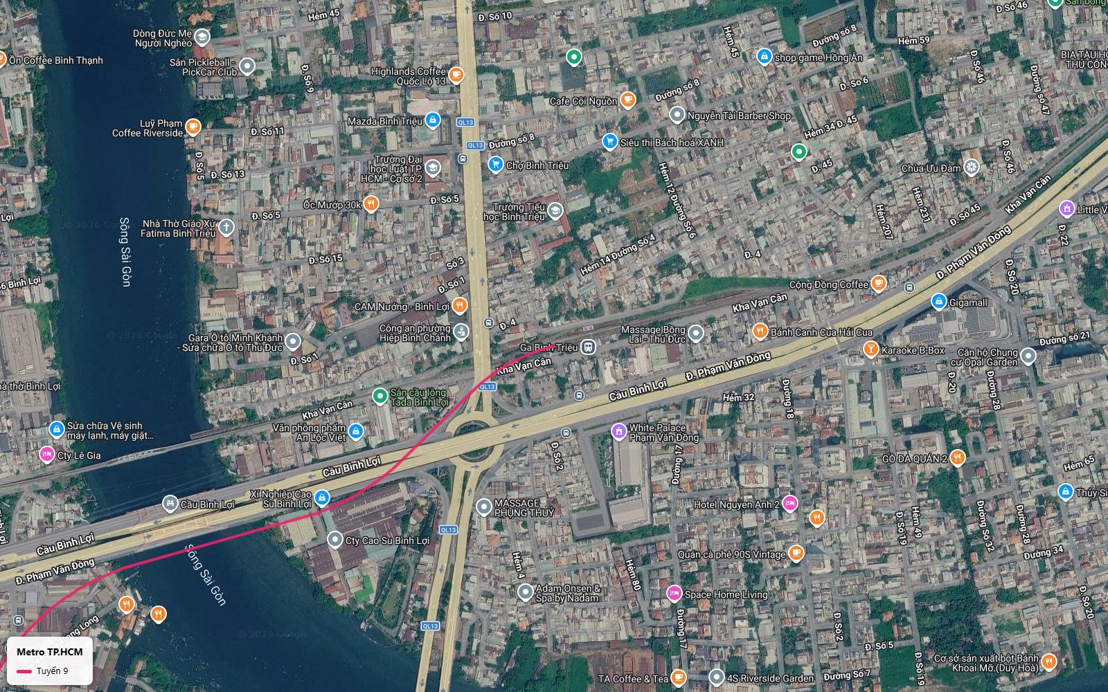Hướng tuyến metro số 9 TP.HCM: bám theo các trục đường xương sống
